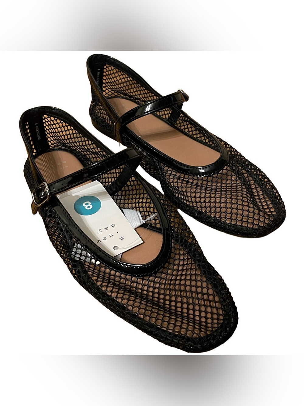 A New Day “Issa” Mesh Mary Jane Ballet Flats Memory Foam Insole Women’s Size 8